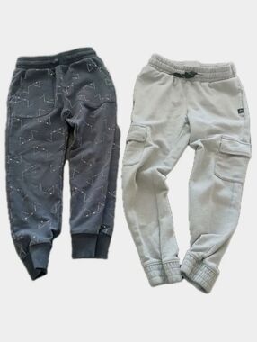 Miles Kids Jogger Bundle Of Two Sweatpants Gray Size:4-5 Athleisure